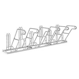 Anlehnparker WSM, 1-seitig, für Reifen bis B 55 mm, T 390 x H 800 mm, Stahl verzinkt, diverse Anzahl Einstellplätze