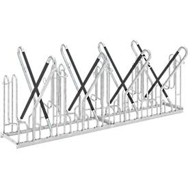 Anlehnparker WSM 4718 XBF, 2-seitig, für Reifen bis 64mm, 8 Stellplätze, B 2160 x T 1270 x H 845 mm