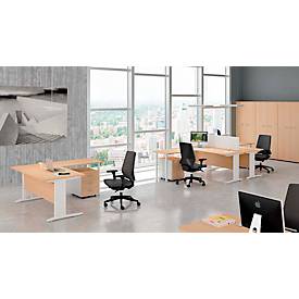 Ansatztisch ARLON-OFFICE, B 1000 x T 600 x H 730 mm, Eiche-Dekor