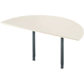Ansatztisch, Halbkreis, Ø 1600 mm, Ahorn/anthrazit
