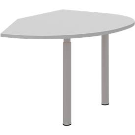 Ansatztisch links BARI, 2 Stützfüße, Form A, Bogen, B 1050 x T 1260 x H 680-820 mm, diverse Dekore