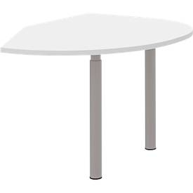 Ansatztisch links BARI, 2 Stützfüße, Form A, Bogen, B 1050 x T 1260 x H 680-820 mm, diverse Dekore