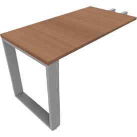 Ansatztisch QUANDOS BOX, Kufengestell, Rechteck, B 1200 x T 600 x H 720 - 820 mm