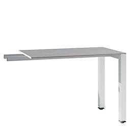 Ansatztisch SOLUS PLAY, Rechteck, B 1000 x T 600 x H 720 - 820 mm, Ceramic grey