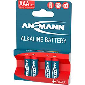 Ansmann Alkaline-Batterien Micro AAA, 4 Stück