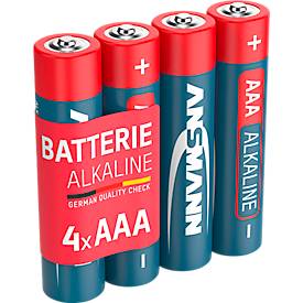 Ansmann Alkaline-Batterien Micro AAA, 4 Stück