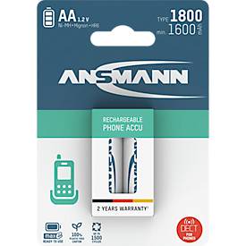 Ansmann DECT Phone Akku, Mignon AA, 2 Stück