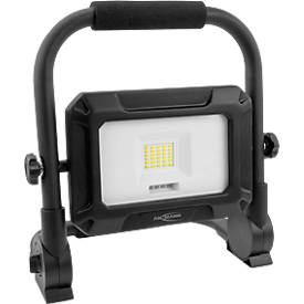 ANSMANN LED Arbeitsleuchte FL20W-R, 2.000 Lumen, Wiederaufladbarer 4.400 mAh Akku, Spritzwassergeschützt (IP54), schwarz