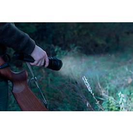 ANSMANN LED Taschenlampe T12000FR, 12.000 Lumen, 4 Leuchtfunktionen, Powerbankfunktion, IPX5/IK07, schwarz