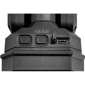 ANSMANN WL11500R Doppel-LED Baustrahler, 11.500 Lumen, 2× 36W-SMD LEDs, Akku- und Netzbetrieb, Verstellbar, Stativ und Magnetfuß, schwarz