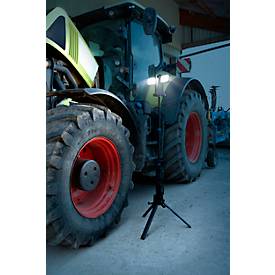 ANSMANN WL11500R Doppel-LED Baustrahler, 11.500 Lumen, 2× 36W-SMD LEDs, Akku- und Netzbetrieb, Verstellbar, Stativ und Magnetfuß, schwarz