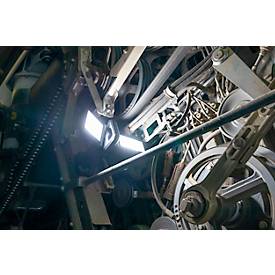 ANSMANN WL11500R Doppel-LED Baustrahler, 11.500 Lumen, 2× 36W-SMD LEDs, Akku- und Netzbetrieb, Verstellbar, Stativ und Magnetfuß, schwarz