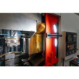 ANSMANN WL11500R Doppel-LED Baustrahler, 11.500 Lumen, 2× 36W-SMD LEDs, Akku- und Netzbetrieb, Verstellbar, Stativ und Magnetfuß, schwarz