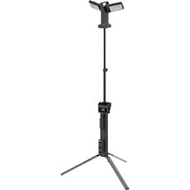 ANSMANN WL11500R Doppel-LED Baustrahler, 11.500 Lumen, 2× 36W-SMD LEDs, Akku- und Netzbetrieb, Verstellbar, Stativ und Magnetfuß, schwarz