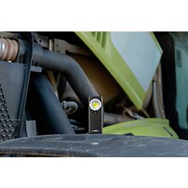 ANSMANN WL1200R-DS Arbeitsleuchte, 1.200 Lumen, Akku, IPX6/IK07, Drei Helligkeitsstufen, mit Haltemagneten und Gürtelclip, schwarz