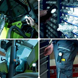 ANSMANN WL1200R-DS Arbeitsleuchte, 1.200 Lumen, Akku, IPX6/IK07, Drei Helligkeitsstufen, mit Haltemagneten und Gürtelclip, schwarz