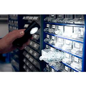 ANSMANN WL1200R-DS Arbeitsleuchte, 1.200 Lumen, Akku, IPX6/IK07, Drei Helligkeitsstufen, mit Haltemagneten und Gürtelclip, schwarz