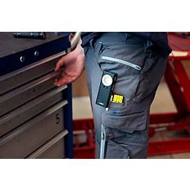 ANSMANN WL1200R-DS Arbeitsleuchte, 1.200 Lumen, Akku, IPX6/IK07, Drei Helligkeitsstufen, mit Haltemagneten und Gürtelclip, schwarz