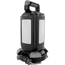 ANSMANN WL14000AC Vierfach-LED Strahler, 14.000 Lumen, 4× 30 W-SMD LEDs, Netzbetrieb, Verstellbar, Stativ und Magnetfuß, schwarz