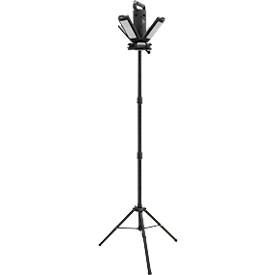 ANSMANN WL14000AC Vierfach-LED Strahler, 14.000 Lumen, 4× 30 W-SMD LEDs, Netzbetrieb, Verstellbar, Stativ und Magnetfuß, schwarz