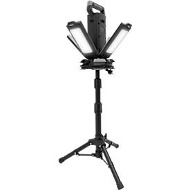 ANSMANN WL14000AC Vierfach-LED Strahler, 14.000 Lumen, 4× 30 W-SMD LEDs, Netzbetrieb, Verstellbar, Stativ und Magnetfuß, schwarz