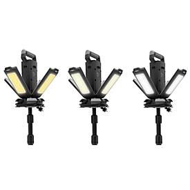 ANSMANN WL14000AC Vierfach-LED Strahler, 14.000 Lumen, 4× 30 W-SMD LEDs, Netzbetrieb, Verstellbar, Stativ und Magnetfuß, schwarz