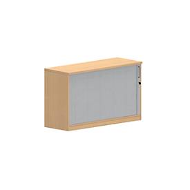 Anstellquerrollladenschrank NEVADA, B 1200 x T 445 x H 720 mm, Buche-Dekor