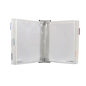 Antibakterielles Sichttafelsystem Tarifold Sterifold, Wandhalter mit 10 Tafeln im Format A4, weiß