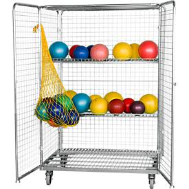 Antidiebstahl-Rollbehälter, Stahl, Euro-Maß, 800 x 1200 x 1820 mm