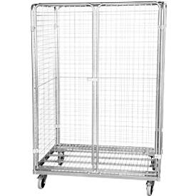 Antidiebstahl-Rollbehälter, Stahl, Euro-Maß, 800 x 1200 x 1820 mm