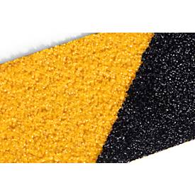 Antirutschband Durable Duraline Grip+ color, für Innen & Außen DIN 51130, selbstklebend, grobkörnige Beschichtung, 1 Rolle mit L 15 m x B 50 mm, schwarz-gelb