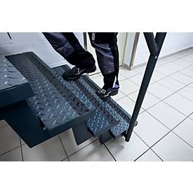 Antirutschband Durable Duraline Grip+, verformbar, für Innen & Außen, DIN 51130, selbstklebend, grobkörnige Beschichtung, 1 Rolle mit L 15 m x B 50 mm, Aluminium, schwarz