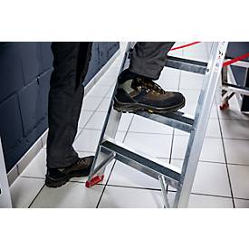 Antirutschband Durable Duraline Grip+, verformbar, für Innen & Außen, DIN 51130, selbstklebend, grobkörnige Beschichtung, 1 Rolle mit L 15 m x B 50 mm, Aluminium, schwarz