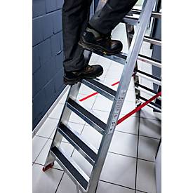 Antirutschband Durable Duraline Grip+, verformbar, für Innen & Außen, DIN 51130, selbstklebend, grobkörnige Beschichtung, 1 Rolle mit L 15 m x B 50 mm, Aluminium, schwarz