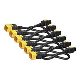 APC Stromkabel - IEC 60320 C19 zu IEC 60320 C20 - 16 A - 61 cm - eingerastet - Rot (Packung mit 6)