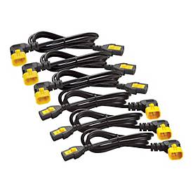 APC Stromkabelkit - IEC 320 EN 60320 C13 - IEC 320 EN 60320 C14 - 61 cm - 90-Grad-Anschluss, mit Verriegelung - Schwarz