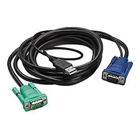 APC Tastatur- / Video- / Maus- (KVM-) Kabel - USB, HD-15 (VGA)
