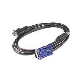 APC Tastatur- / Video- / Maus- (KVM-) Kabel - USB, HD-15 (VGA)