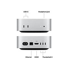 Apple Mac mini - M4 - RAM 16 GB - SSD 512 GB - Apple M4 10-core - 1GbE, Wi-Fi 6E, Bluetooth 5.3 - WLAN: 802.11a/b/g/n/ac/ax (Wi-Fi 6E)