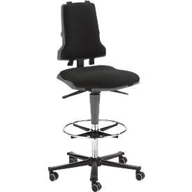 Arbeits-Stuhl COUNTER Sintec mit Sitz-Stopp-Rollen