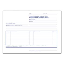 Arbeitsbestätigung A5 quer 3x40 Blatt