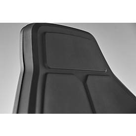 Arbeitsdrehstuhl Allrounder, o. Armlehnen, Permanentkontakt, m. Rollen, Kunstleder, blau