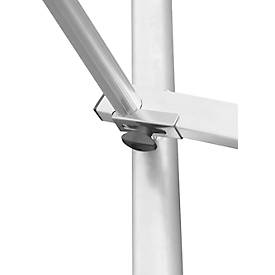 Arbeitsgerüst Grundgerüst MONTO® ClimTec, Arbeitshöhe 3 m, höhenverstellbare Belagbühne mit Luke, V-Traverse, bis 200 kg/m², Aluminium