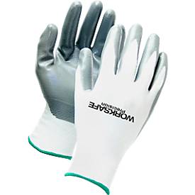 Arbeitshandschuhe Worksafe P40-200, CE Cat 2, Nitril/Nylon, Größe 9-11, 12 Paar