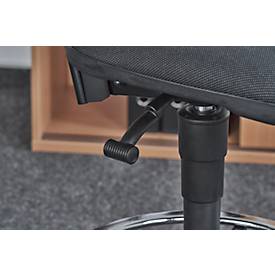 Arbeitsstuhl COUNTER Basic, Sitz-Stopp-Rollen, anthrazit