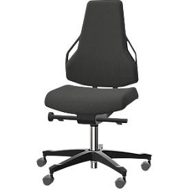 Arbeitsstuhl Dauphin Tec Identity, ohne Armlehnen, Synchronmechanik, Muldensitz, Lordosenstütze, Stoffbezug, grau/grau