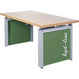 Arbeitstisch Bedrunka+Hirth Hydline, per Kurbel höhenverstellbar, bis 350 kg, Buche-Multiplex-Arbeitsplatte, B 2000 x T 750 x H 700-1100 mm