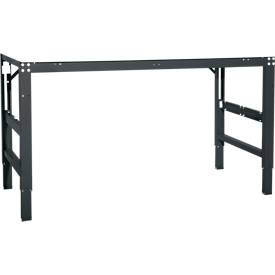 Arbeitstisch Ergo, Elektro-Hydraulik, Platte Melamin, 1250 x 800 mm, anthrazit