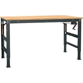 Arbeitstisch Ergo K, höhenverstellbar m. Kurbel, Tragkraft 450 kg, Breite/Platte wählbar