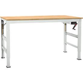 Arbeitstisch Ergo K, höhenverstellbar m. Kurbel, Tragkraft 450 kg, Breite/Platte wählbar